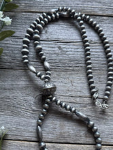Load image into Gallery viewer, Southwestern Sterling Silver Pearls Jackla Multi Bead Necklace 32 Inch Gift