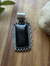 Load image into Gallery viewer, Native American Navajo Sterling Silver Black Onyx Pendant Etta Enditto Gift