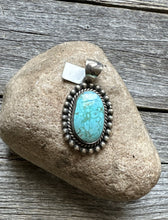 Load image into Gallery viewer, Navajo Sterling Silver Turquoise Pendant. Elouise Richards