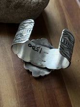 Load image into Gallery viewer, Native American Sterling Silver Blue Turquoise Cluster Cuff Bracelet T Jon