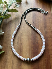 Load image into Gallery viewer, Sterling Silver Pink Conch W Multi Bead Pearls Necklace. 18 Inch. Gift