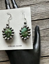 Load image into Gallery viewer, Floral Sterling Silver Sonoran Gold Turquoise Pearls Bead Bracelet Earrings