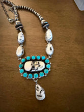 Load image into Gallery viewer, Navajo sterling silver wb turquoise lariat CY