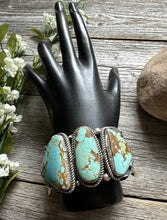 Load image into Gallery viewer, Navajo Sterling Silver Number 8 Turquoise Cuff Bracelet. C Yazzie Gift