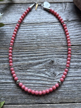 Load image into Gallery viewer, Tommy Rosita Singer T R Sterling Silver Pink Choker Bead Necklace 15 Inch