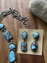 Load image into Gallery viewer, Navajo Sterling Silver Golden Hill Turquoise Chain Lariat Necklace Mary Ellen