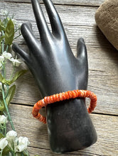 Load image into Gallery viewer, Orange Spiny Oyster Shell 7 Inch Stretch Bead Bracelet Gift