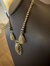 Load image into Gallery viewer, Navajo sterling silver Roystone turquoise necklace KY