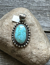 Load image into Gallery viewer, Navajo Sterling Silver Turquoise Pendant. Elouise Richards