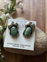 Load image into Gallery viewer, Native American Sterling Silver Turquoise Earrings Mary Ellen