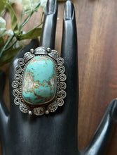 Load image into Gallery viewer, Navajo Sterling Silver Turquoise Adjustable Ring Etta Enditto Gift
