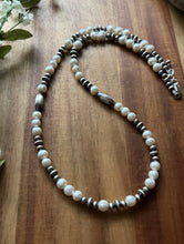 Load image into Gallery viewer, Sterling Silver Freshwater Pearl W Multi Bead Pearls Necklace. 24 inch. Gift