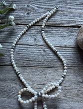 Load image into Gallery viewer, Bow Sterling Silver Freshwater Pearls Bead Necklace. 18 inch