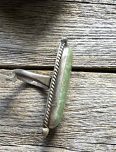 Load image into Gallery viewer, Native American Sterling Silver Green Turquoise Ring. Size 8. AL
