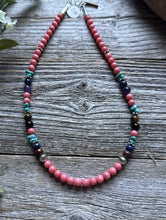 Load image into Gallery viewer, Tommy Rosita Singer T R Sterling Silver Multi Stone Choker Bead Necklace 15 Inch