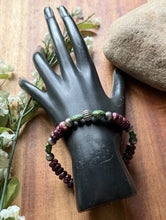 Load image into Gallery viewer, Purple Spiny Oyster Sonoran Gold Turquoise Sterling Silver Pearls Bead Bracelet