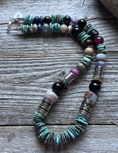 Load image into Gallery viewer, Tommy Rosita Singer T R Sterling Silver Blue Turquoise Bead Necklace 20 Inch