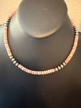 Load image into Gallery viewer, Sterling silver pink conch bead necklace 18 inch