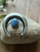 Load image into Gallery viewer, Navajo Native American Sterling Silver Blue Turquoise Handmade Pendant Gift P