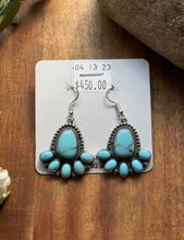 Load image into Gallery viewer, Navajo 925 Sterling Silver Turquoise Earrings J Tso Southwestern