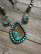 Load image into Gallery viewer, Navajo sterling silver Royston turquoise  necklace KY