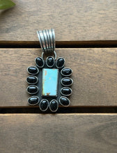 Load image into Gallery viewer, Navajo Sterling Silver Black Onyx Turquoise Cluster Pendant  La Rose