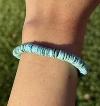 Load image into Gallery viewer, Turquoise Heishi 7 Inch Stretch Elastic Stretchy Bead Bracelet Gift