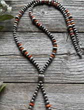 Load image into Gallery viewer, Jacla Sterling Silver Multi Graduated Spiny Oyster Pearls Bead Necklace 24 inch