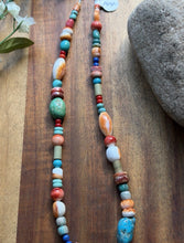 Load image into Gallery viewer, Sterling Silver Multi Stone Color Candy Bead Necklace. 16 inch
