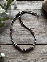 Load image into Gallery viewer, Purple Spiny Oyster Multi Graduated Sterling Silver Pearls Bead Necklace 4mm-8mm