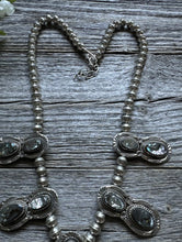 Load image into Gallery viewer, Native American Sterling Silver Shell Lariat Y Bead Necklace. B