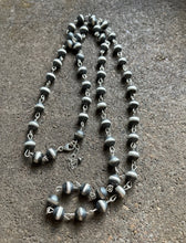 Load image into Gallery viewer, Sterling Silver 10mm Pearls Rosary Bead Necklace. 20 Inch.