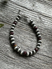 Load image into Gallery viewer, Genuine Purple Spiny Oyster 6mm 7 Inch 925 Sterling Silver Pearls Bead Bracelet