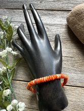Load image into Gallery viewer, Orange Spiny Oyster Shell 7 Inch Stretch Bead Bracelet Gift