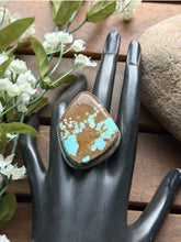 Load image into Gallery viewer, Navajo Native Sterling Silver Number 8 Turquoise Adjustable Ring Leslie Nez Gift