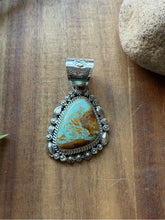 Load image into Gallery viewer, Navajo Sterling Silver Number 8 Turquoise Handmade Pendant K Yazzie Gift