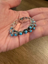 Load image into Gallery viewer, Navajo sterling silver turquoise earrings