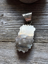 Load image into Gallery viewer, Native American Sterling Silver Orange Purple Spiny Oyster Pendant R Yazzie