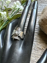 Load image into Gallery viewer, Sunshine Reeves 925 Sterling Silver Thunderbird Stamped Ring. Navajo. Size 6.5