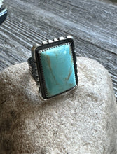 Load image into Gallery viewer, Native American Sterling Silver Turquoise Ring. Size 9 Gift