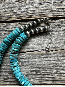 Sterling Silver Purple Spiny Oyster W Turquoise Bead Necklace. 18 inch