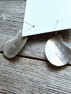 T and R Singer Native American Sterling Silver Gold Filled Earrings. 2.25 Inch