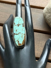 Load image into Gallery viewer, Navajo Native Sterling Silver Number 8 Turquoise Adjustable Ring Leslie Nez Gift