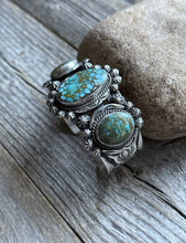 Load image into Gallery viewer, Navajo Native Sterling Silver Kingman Turquoise Cuff Bracelet J Nelson