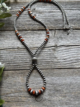 Load image into Gallery viewer, Jacla Sterling Silver Multi Graduated Spiny Oyster Pearls Bead Necklace 24 inch