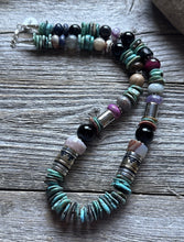 Load image into Gallery viewer, Tommy Rosita Singer T R Sterling Silver Blue Turquoise Bead Necklace 20 Inch