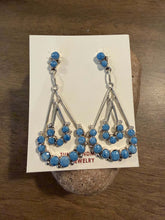 Load image into Gallery viewer, Navajo sterling silver turquoise earrings