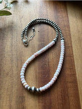 Load image into Gallery viewer, Sterling Silver Pink Conch W Multi Bead Pearls Necklace. 18 Inch. Gift