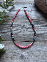 Load image into Gallery viewer, Tommy Rosita Singer T R Sterling Silver Multi Stone Choker Bead Necklace 15 Inch