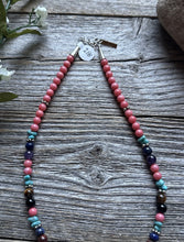 Load image into Gallery viewer, Tommy Rosita Singer T R Sterling Silver Multi Stone Choker Bead Necklace 15 Inch